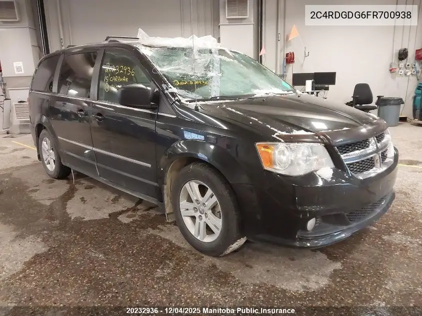 2C4RDGDG6FR700938 2015 Dodge Grand Caravan Crew