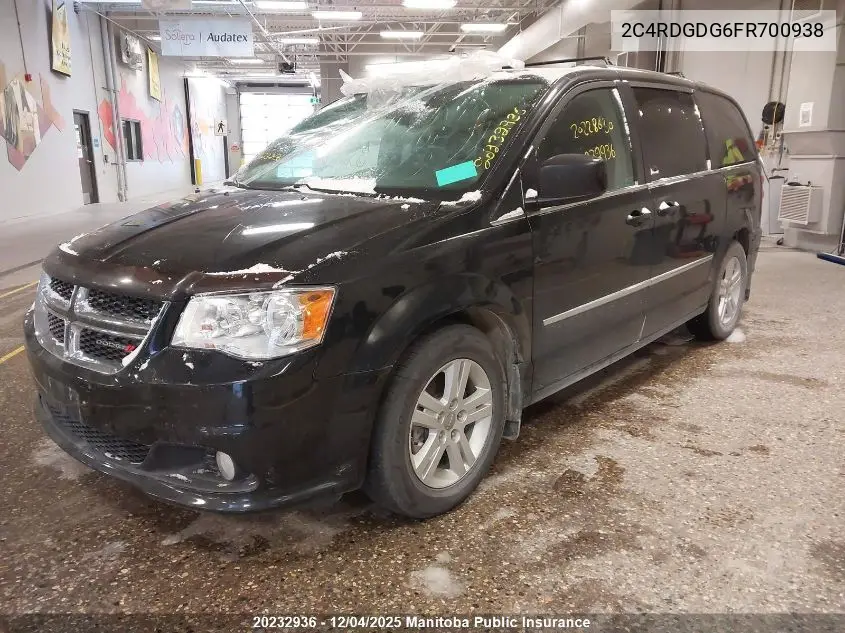 2C4RDGDG6FR700938 2015 Dodge Grand Caravan Crew