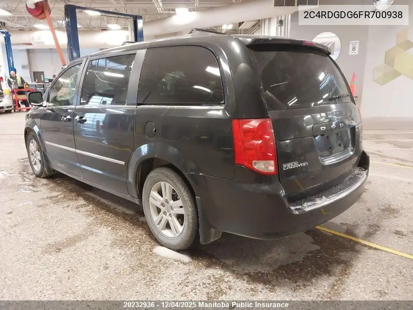 2C4RDGDG6FR700938 2015 Dodge Grand Caravan Crew