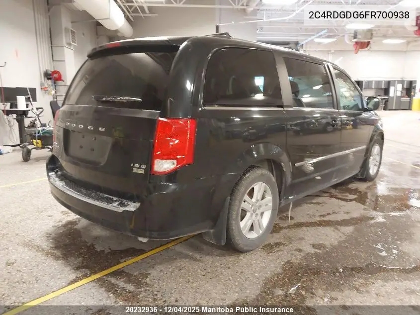 2C4RDGDG6FR700938 2015 Dodge Grand Caravan Crew