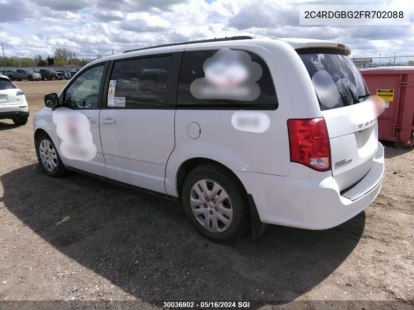 2C4RDGBG2FR702088 2015 Dodge Grand Caravan Se