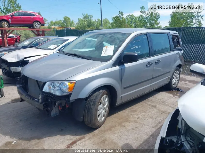 2015 Dodge Grand Caravan American Value Pkg VIN: 2C4RDGBG6FR549263 Lot: 39381960