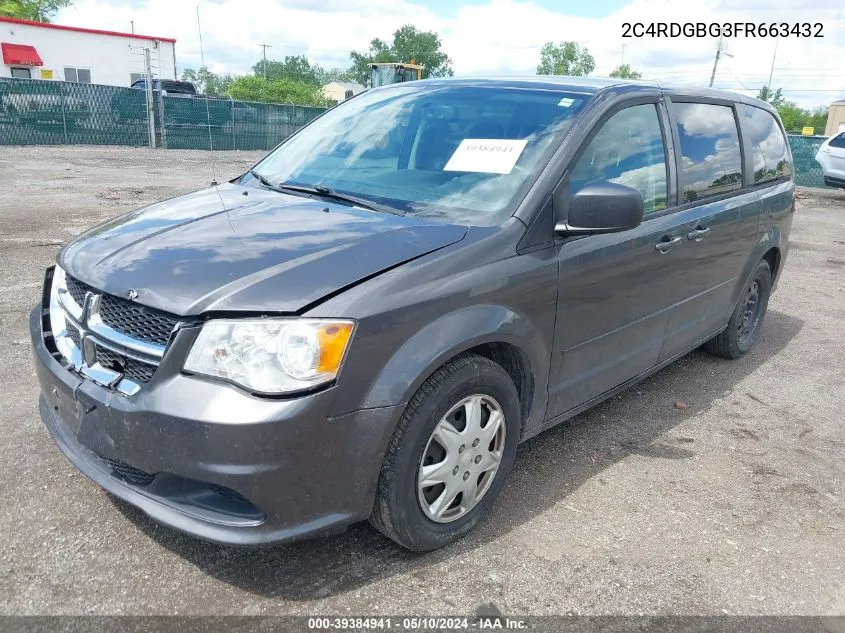 2C4RDGBG3FR663432 2015 Dodge Grand Caravan Se