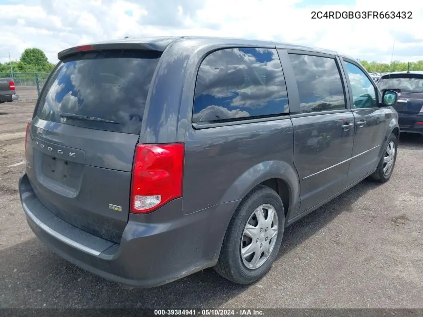 2C4RDGBG3FR663432 2015 Dodge Grand Caravan Se