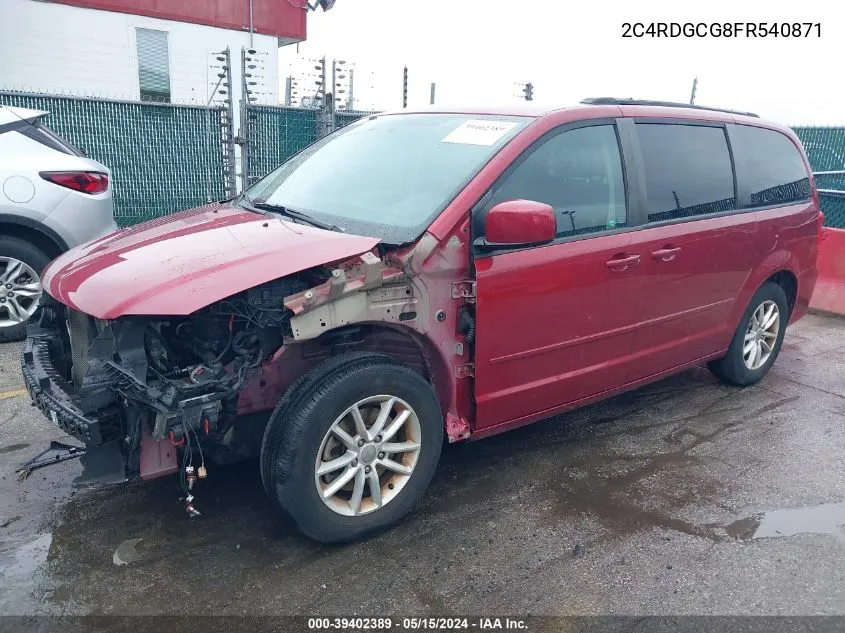 2C4RDGCG8FR540871 2015 Dodge Grand Caravan Sxt