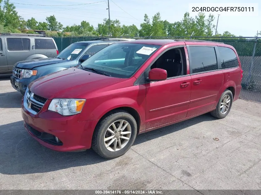 2015 Dodge Grand Caravan Sxt VIN: 2C4RDGCG4FR750111 Lot: 39414176