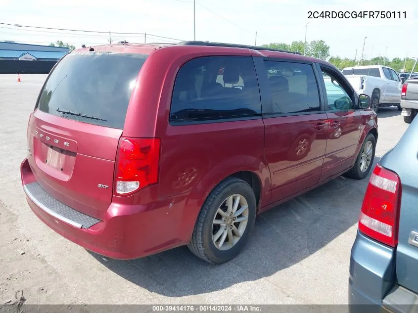 2C4RDGCG4FR750111 2015 Dodge Grand Caravan Sxt