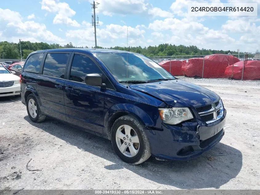 2015 Dodge Grand Caravan Se VIN: 2C4RDGBG4FR614420 Lot: 39419330