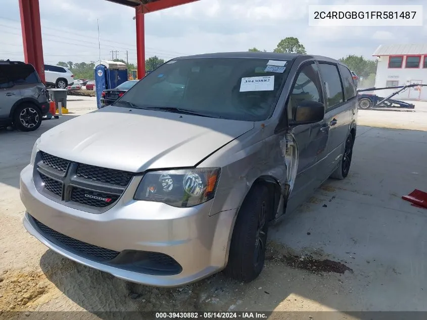 2C4RDGBG1FR581487 2015 Dodge Grand Caravan Se