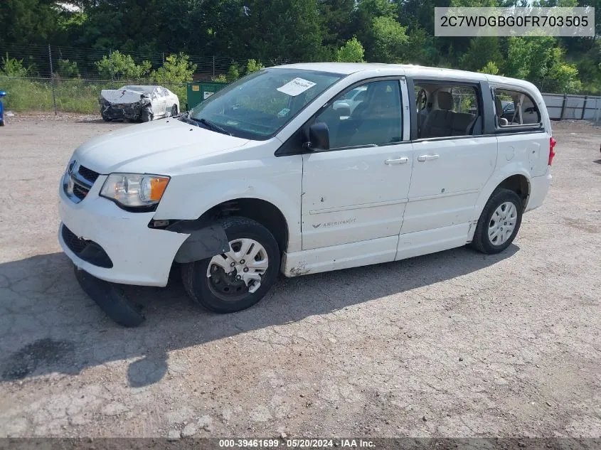 2C7WDGBG0FR703505 2015 Dodge Grand Caravan Se