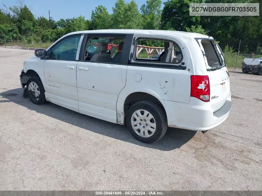 2C7WDGBG0FR703505 2015 Dodge Grand Caravan Se