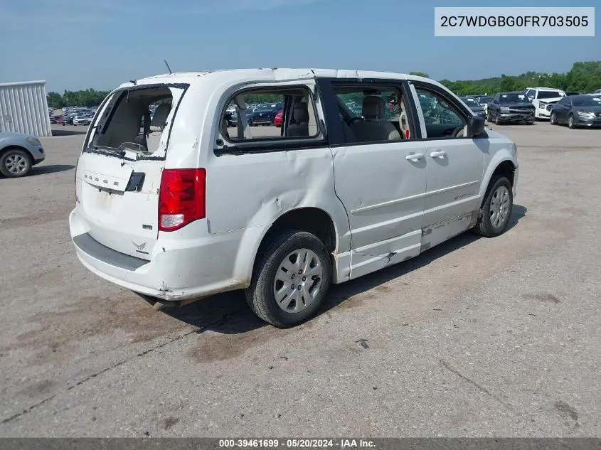 2C7WDGBG0FR703505 2015 Dodge Grand Caravan Se