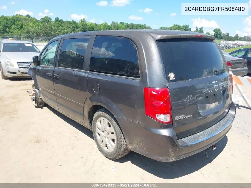 2015 Dodge Grand Caravan Se VIN: 2C4RDGBG7FR508480 Lot: 39470333