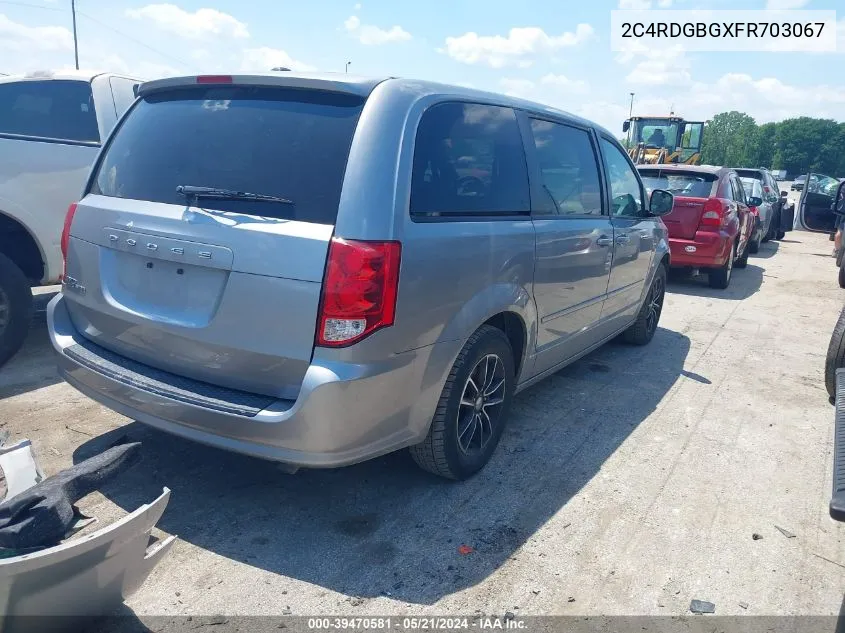 2015 Dodge Grand Caravan Se Plus VIN: 2C4RDGBGXFR703067 Lot: 39470581