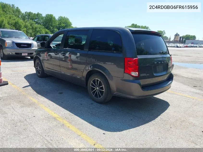 2015 Dodge Grand Caravan Se VIN: 2C4RDGBG6FR615956 Lot: 39482501