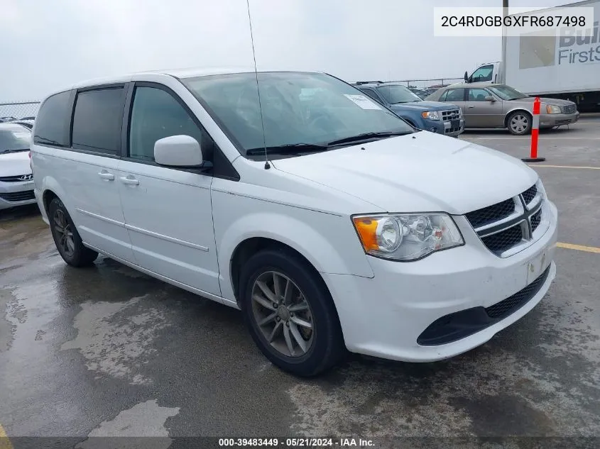 2015 Dodge Grand Caravan Se Plus VIN: 2C4RDGBGXFR687498 Lot: 39483449