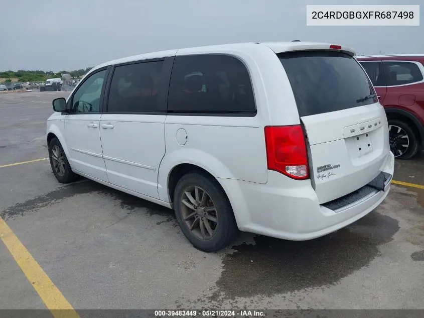 2C4RDGBGXFR687498 2015 Dodge Grand Caravan Se Plus