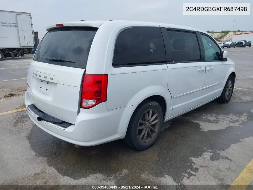 2C4RDGBGXFR687498 2015 Dodge Grand Caravan Se Plus