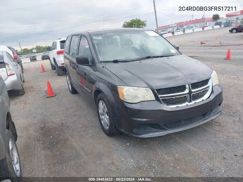 2015 Dodge Grand Caravan American Value Pkg VIN: 2C4RDGBG3FR517211 Lot: 39483822