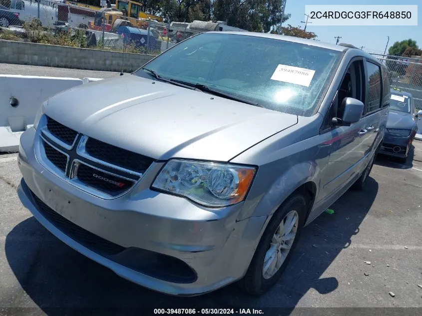 2C4RDGCG3FR648850 2015 Dodge Grand Caravan Sxt