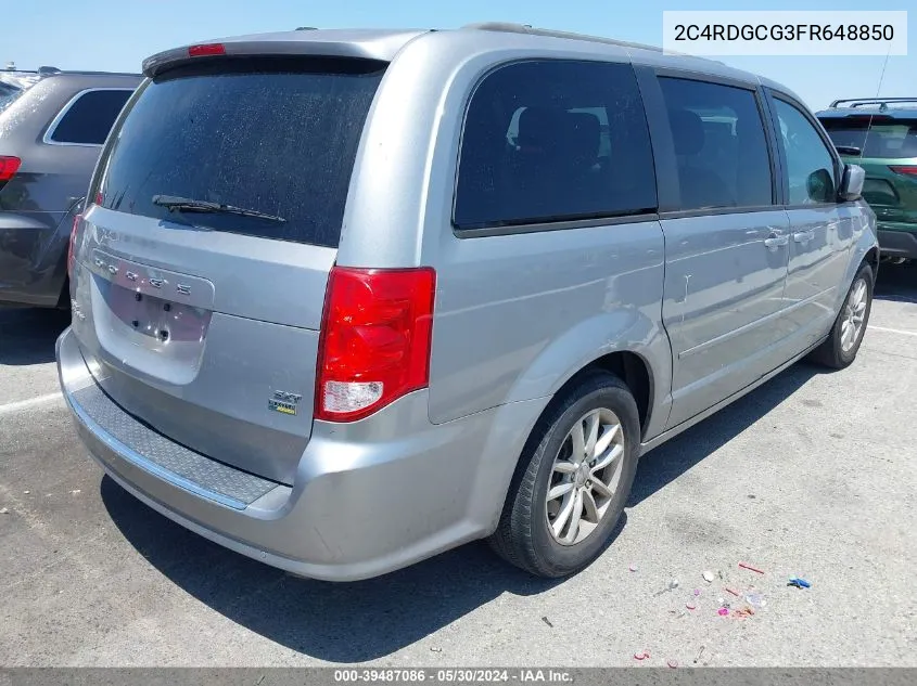 2C4RDGCG3FR648850 2015 Dodge Grand Caravan Sxt