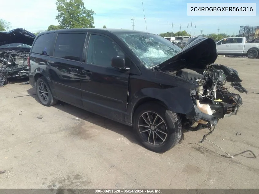 2C4RDGBGXFR564316 2015 Dodge Grand Caravan Se