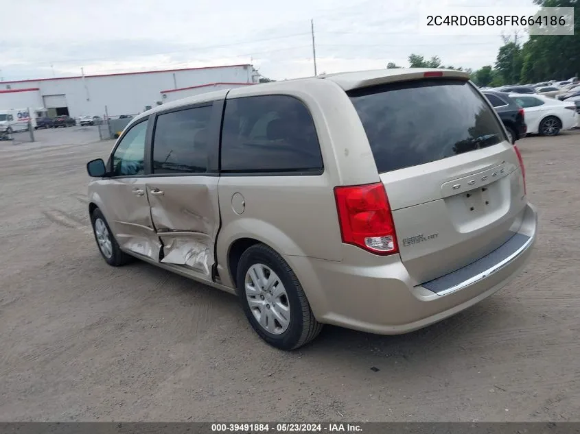 2015 Dodge Grand Caravan Se VIN: 2C4RDGBG8FR664186 Lot: 39491884