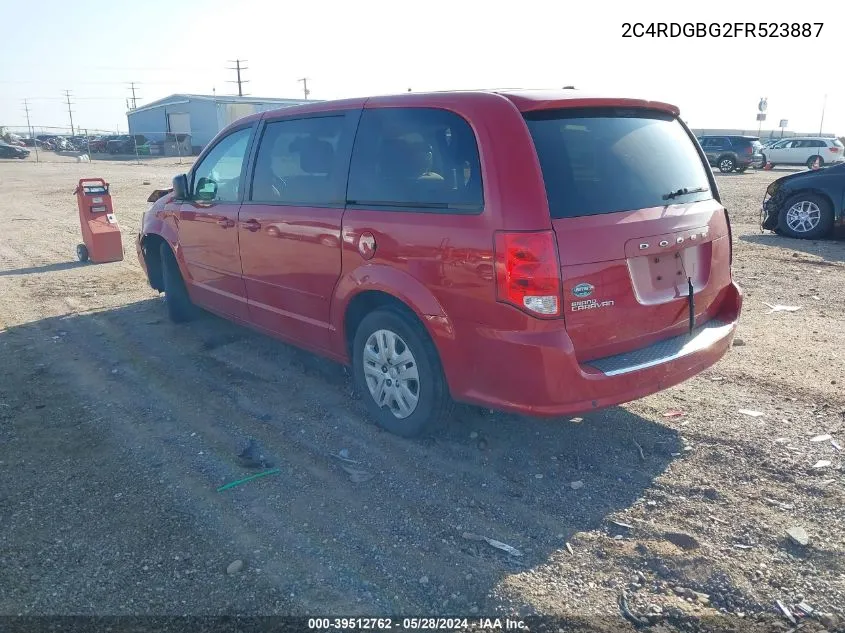 2015 Dodge Grand Caravan Se VIN: 2C4RDGBG2FR523887 Lot: 39512762