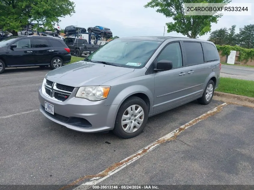 2015 Dodge Grand Caravan Se VIN: 2C4RDGBGXFR533244 Lot: 39513146