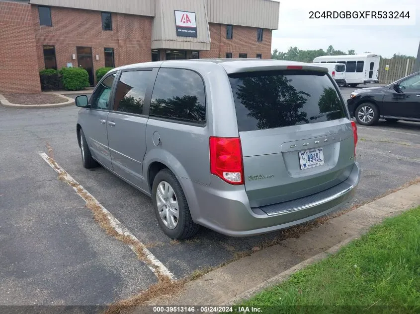 2C4RDGBGXFR533244 2015 Dodge Grand Caravan Se