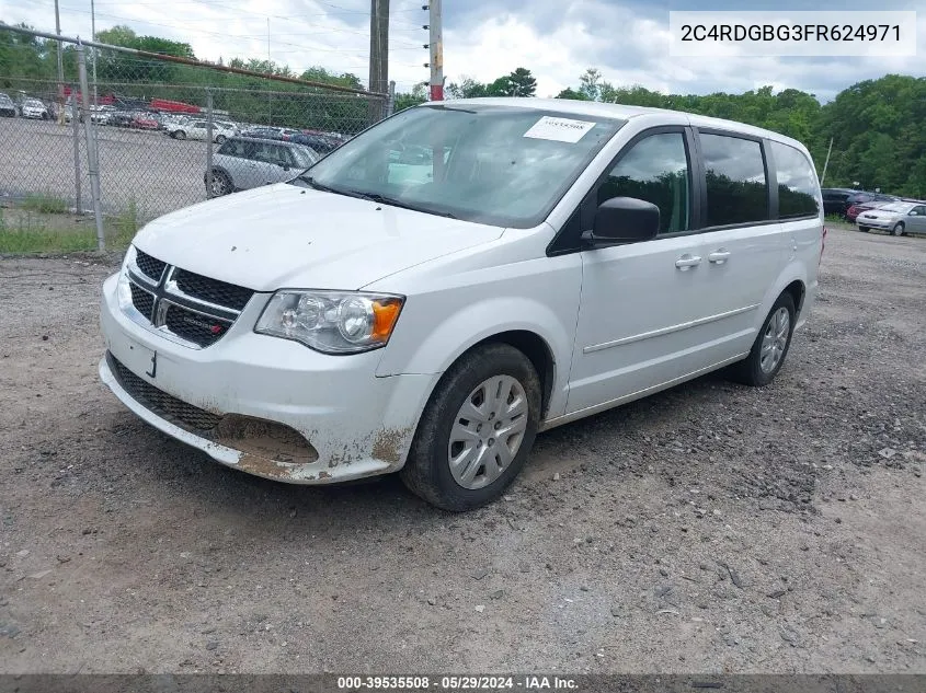 2015 Dodge Grand Caravan Se VIN: 2C4RDGBG3FR624971 Lot: 39535508