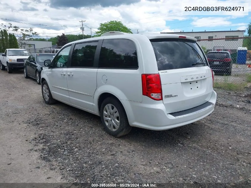 2015 Dodge Grand Caravan Se VIN: 2C4RDGBG3FR624971 Lot: 39535508