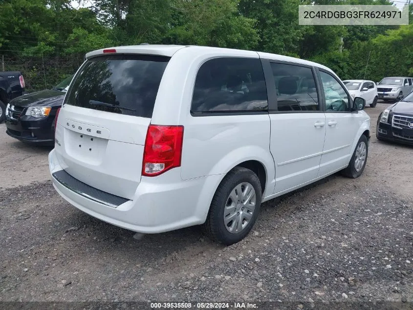 2015 Dodge Grand Caravan Se VIN: 2C4RDGBG3FR624971 Lot: 39535508