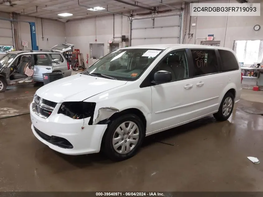 2015 Dodge Grand Caravan Se VIN: 2C4RDGBG3FR719093 Lot: 39540971