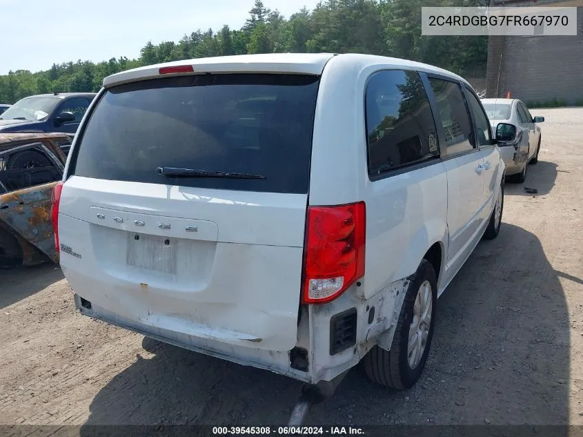 2015 Dodge Grand Caravan Se VIN: 2C4RDGBG7FR667970 Lot: 39545308