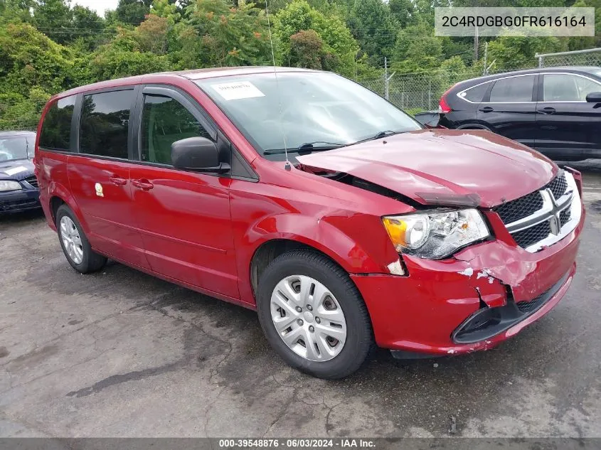 2015 Dodge Grand Caravan Se VIN: 2C4RDGBG0FR616164 Lot: 39548876