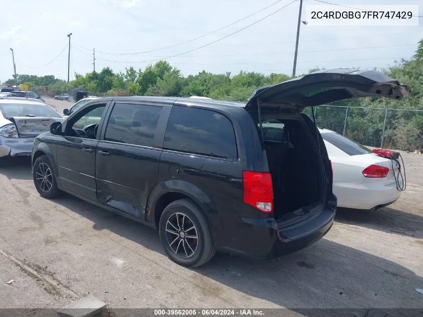 2C4RDGBG7FR747429 2015 Dodge Grand Caravan Se Plus