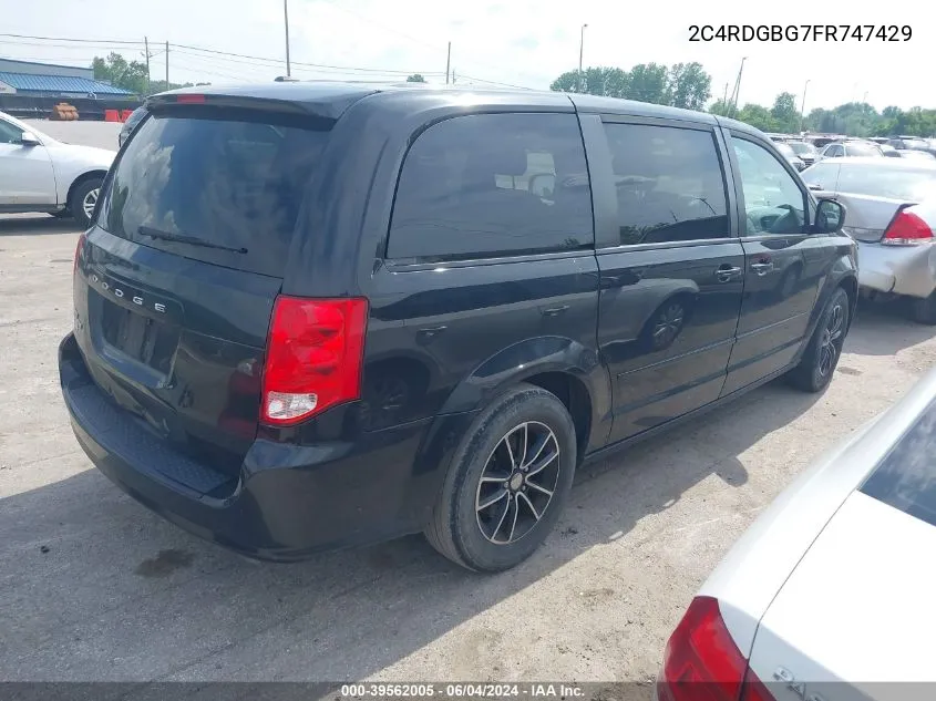 2C4RDGBG7FR747429 2015 Dodge Grand Caravan Se Plus