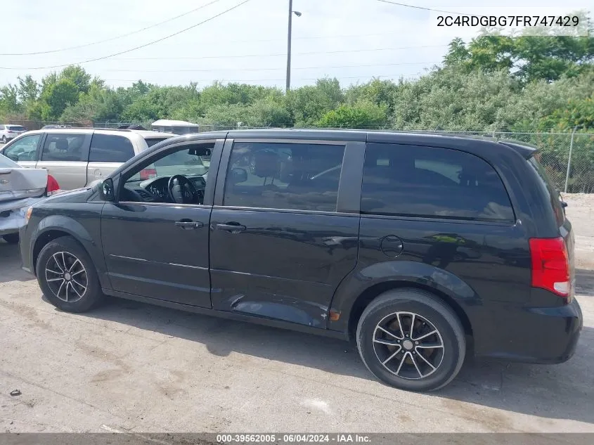 2C4RDGBG7FR747429 2015 Dodge Grand Caravan Se Plus