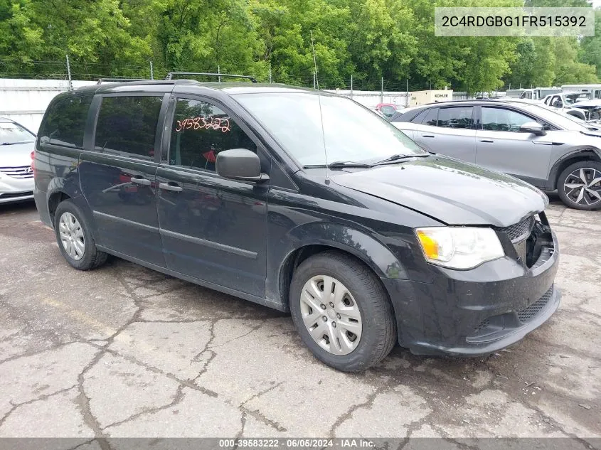 2015 Dodge Grand Caravan Se/Sxt VIN: 2C4RDGBG1FR515392 Lot: 39583222