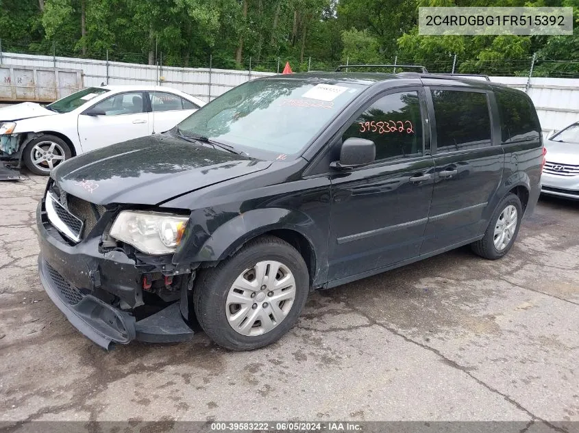 2015 Dodge Grand Caravan Se/Sxt VIN: 2C4RDGBG1FR515392 Lot: 39583222