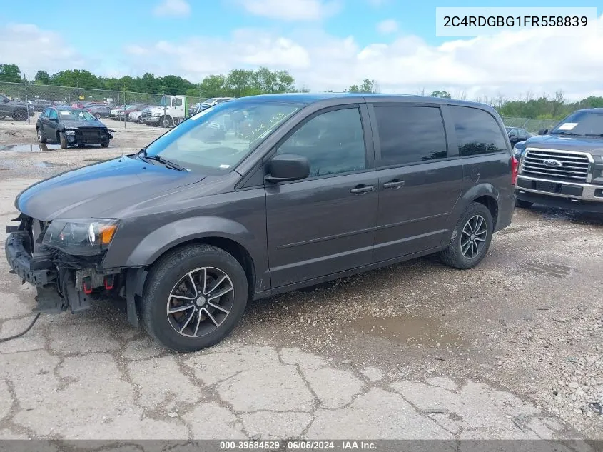 2015 Dodge Grand Caravan Se VIN: 2C4RDGBG1FR558839 Lot: 39584529