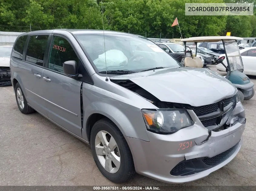 2C4RDGBG7FR549854 2015 Dodge Grand Caravan Se