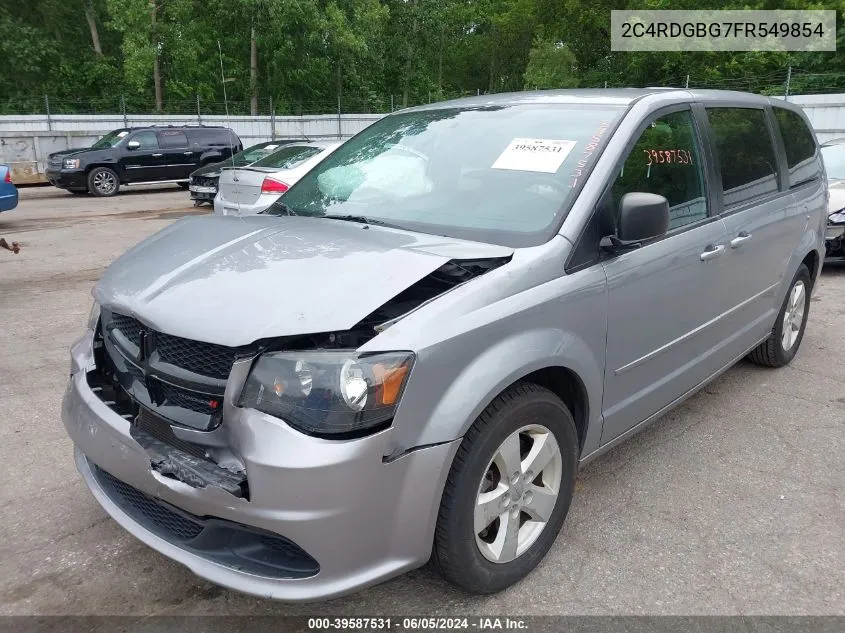 2C4RDGBG7FR549854 2015 Dodge Grand Caravan Se