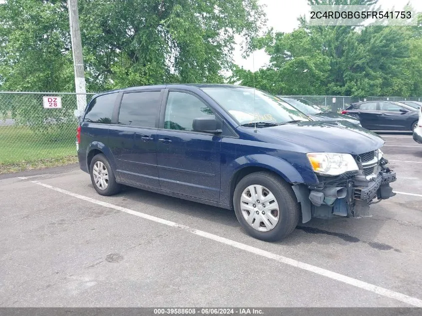 2C4RDGBG5FR541753 2015 Dodge Grand Caravan Se