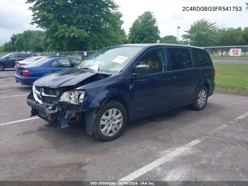 2015 Dodge Grand Caravan Se VIN: 2C4RDGBG5FR541753 Lot: 39588608