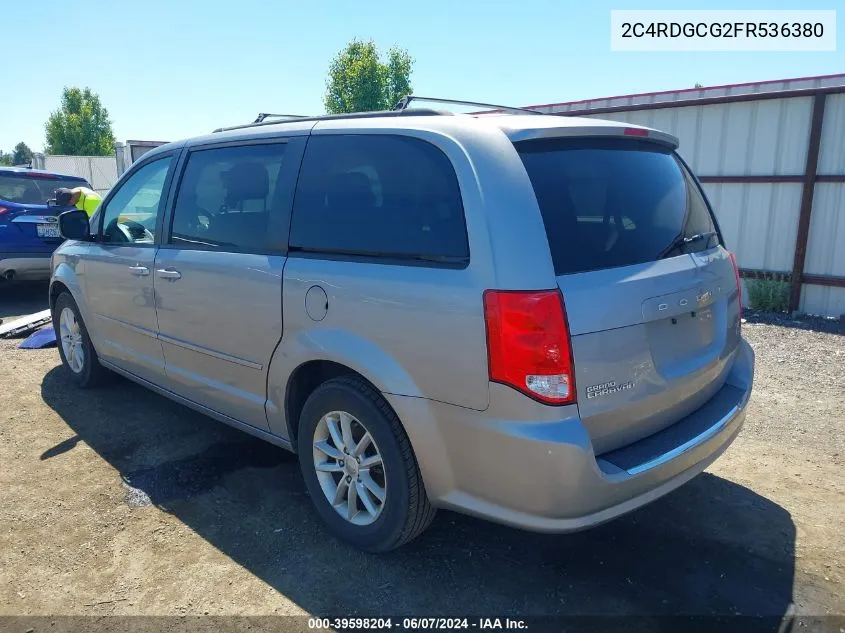 2C4RDGCG2FR536380 2015 Dodge Grand Caravan Sxt