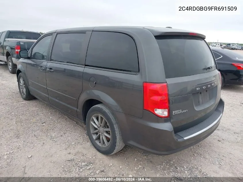 2015 Dodge Grand Caravan Se Plus VIN: 2C4RDGBG9FR691509 Lot: 39606492