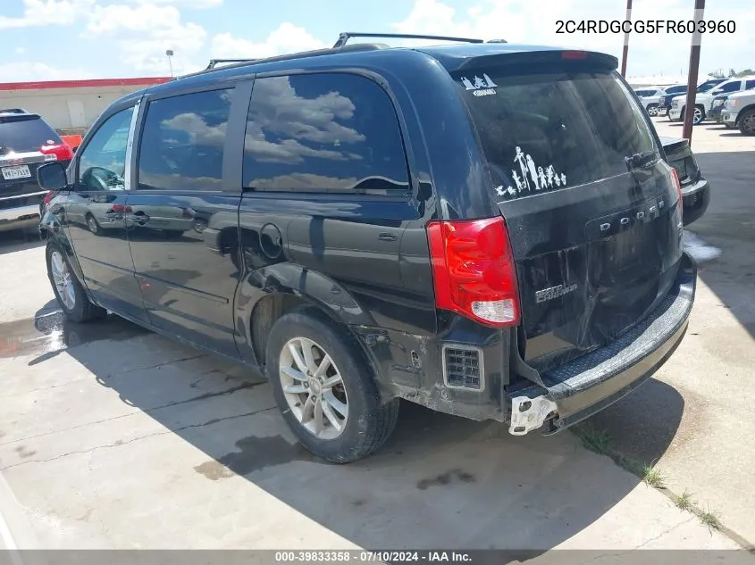 2015 Dodge Grand Caravan Sxt VIN: 2C4RDGCG5FR603960 Lot: 39833358