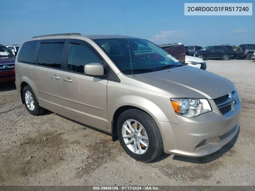 2015 Dodge Grand Caravan Sxt VIN: 2C4RDGCG1FR517240 Lot: 39886105